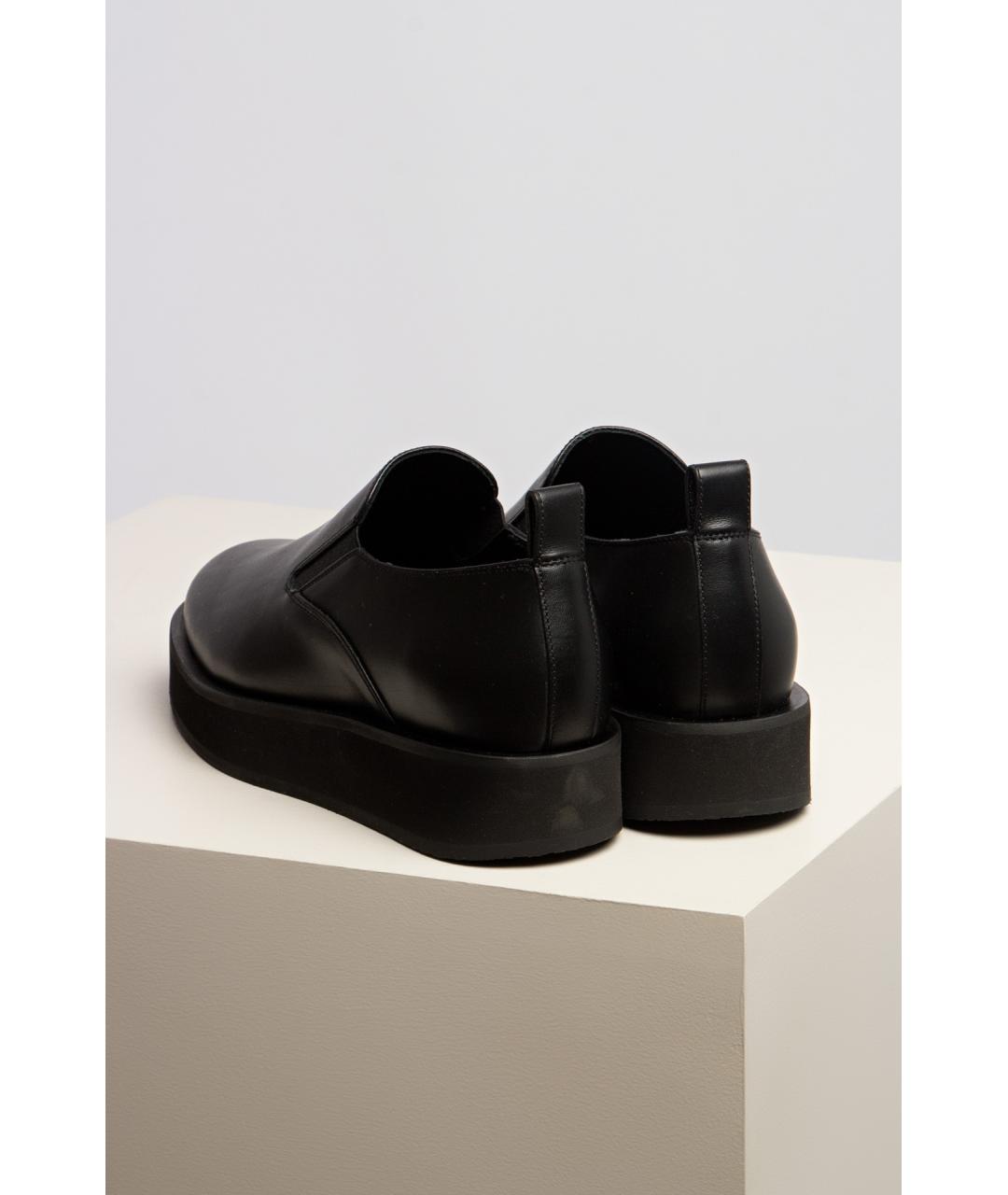 JIL SANDER Черные кожаные туфли, фото 3