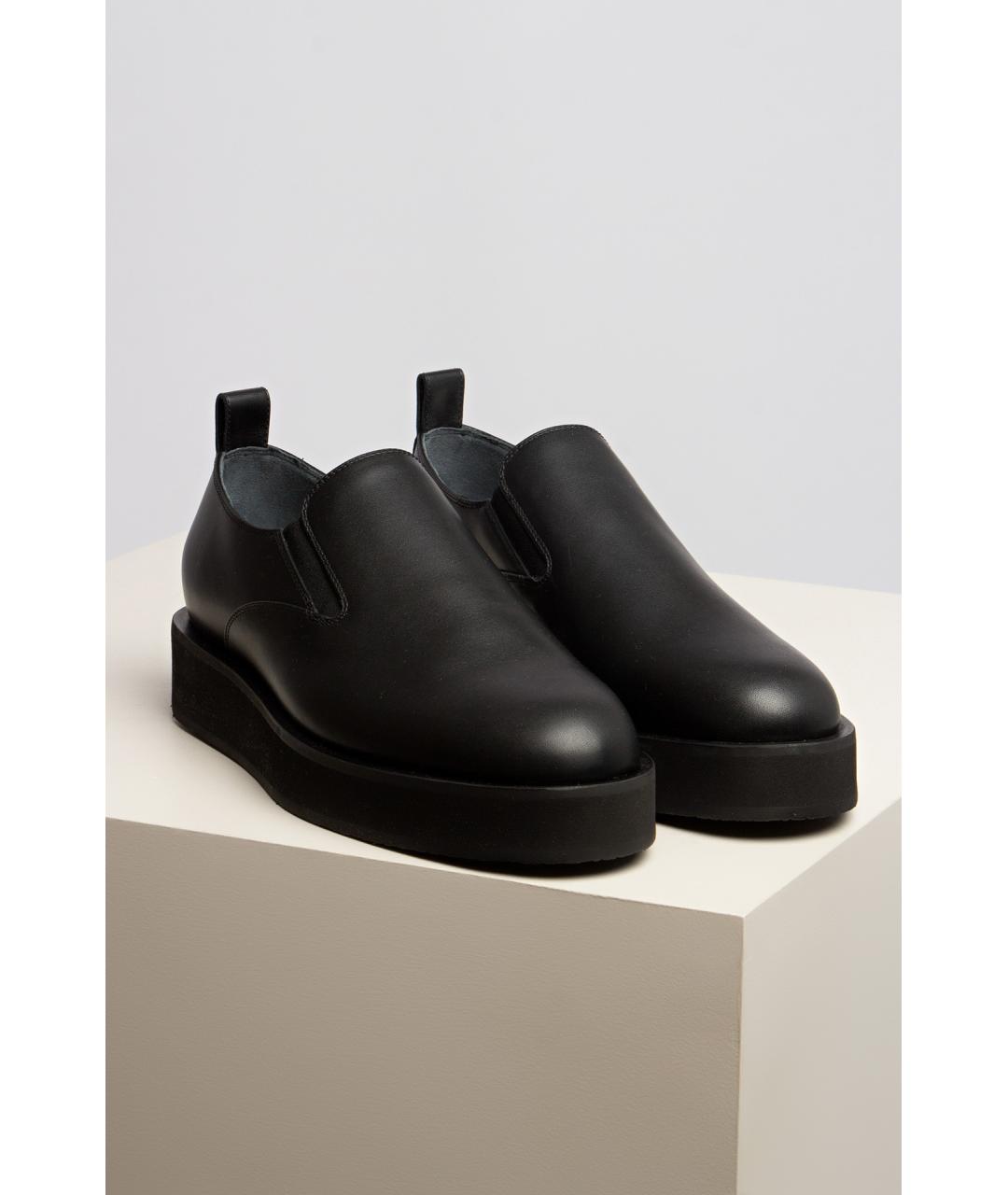 JIL SANDER Черные кожаные туфли, фото 5