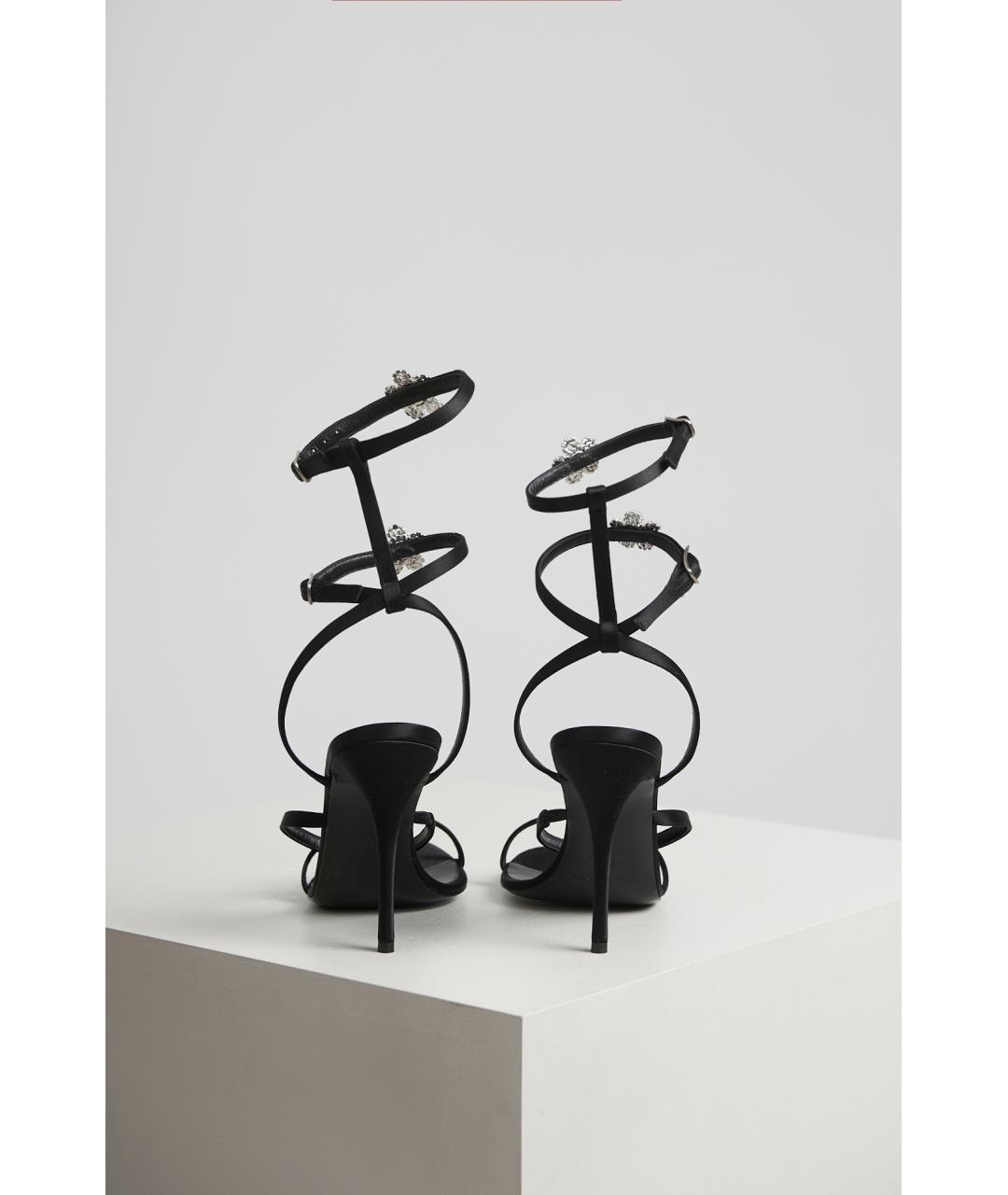 MAGDA BUTRYM Черные текстильные босоножки, фото 3