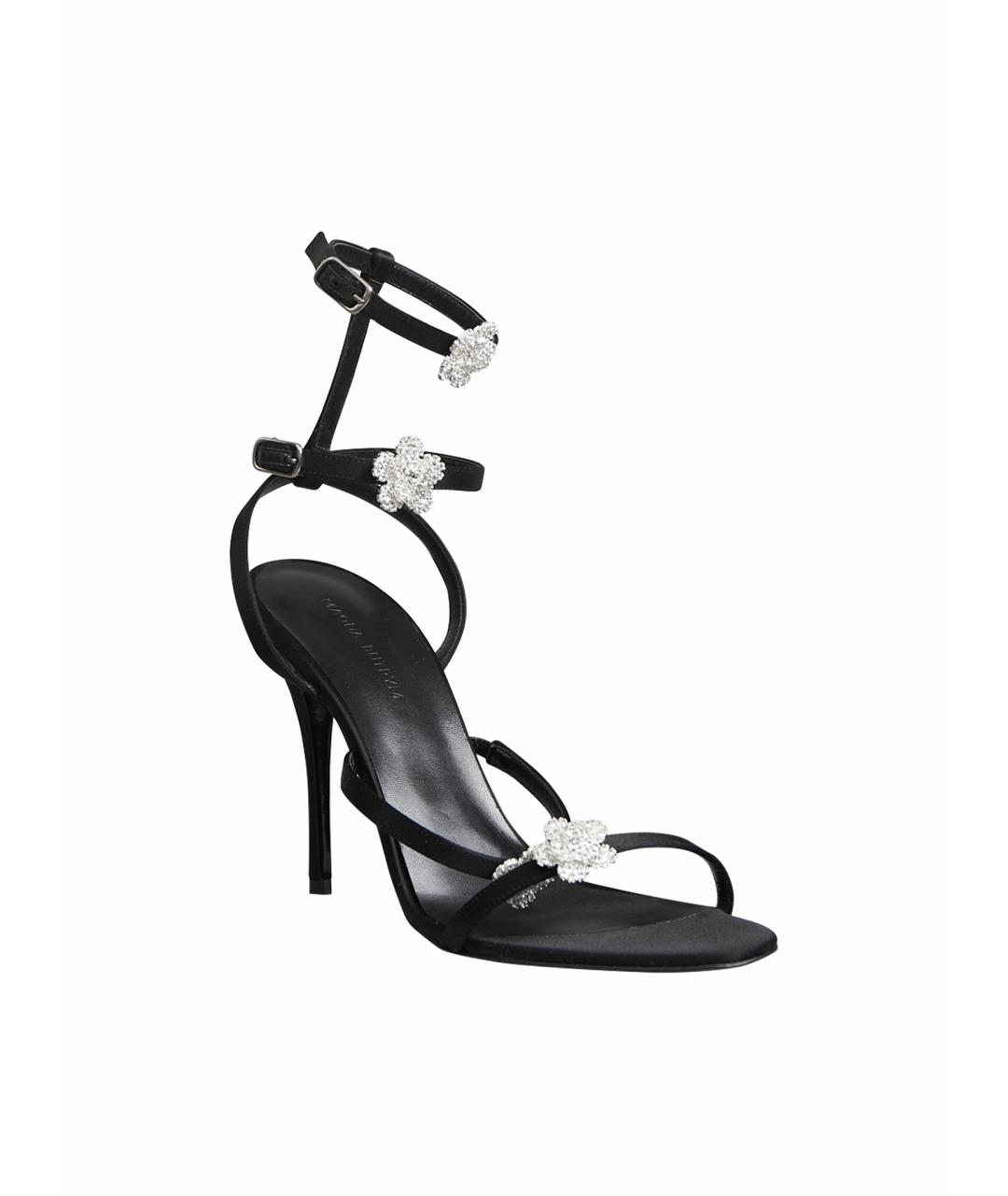 MAGDA BUTRYM Черные текстильные босоножки, фото 1