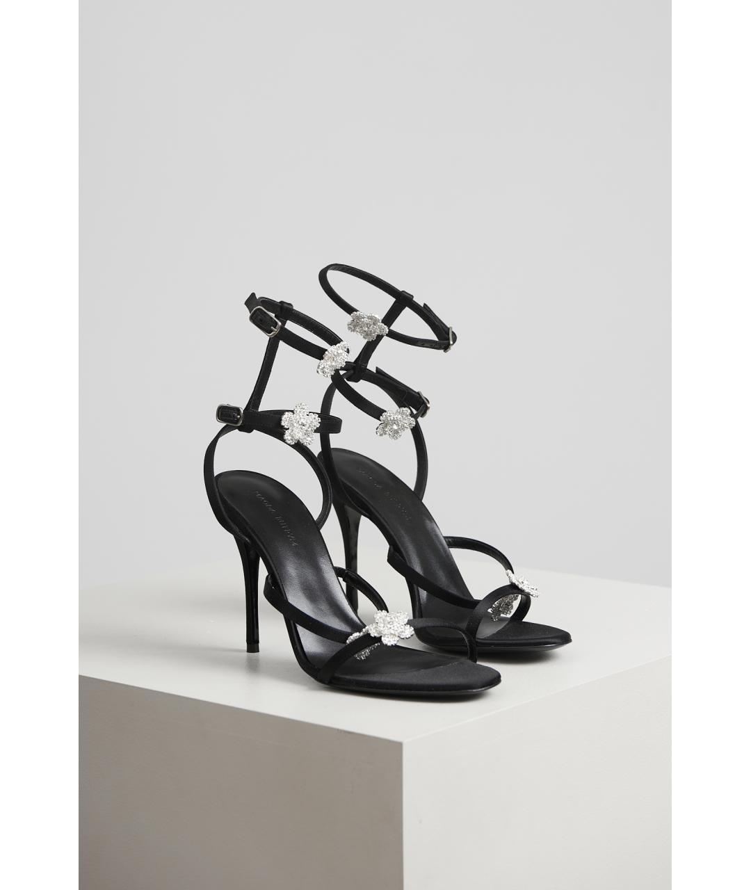 MAGDA BUTRYM Черные текстильные босоножки, фото 4