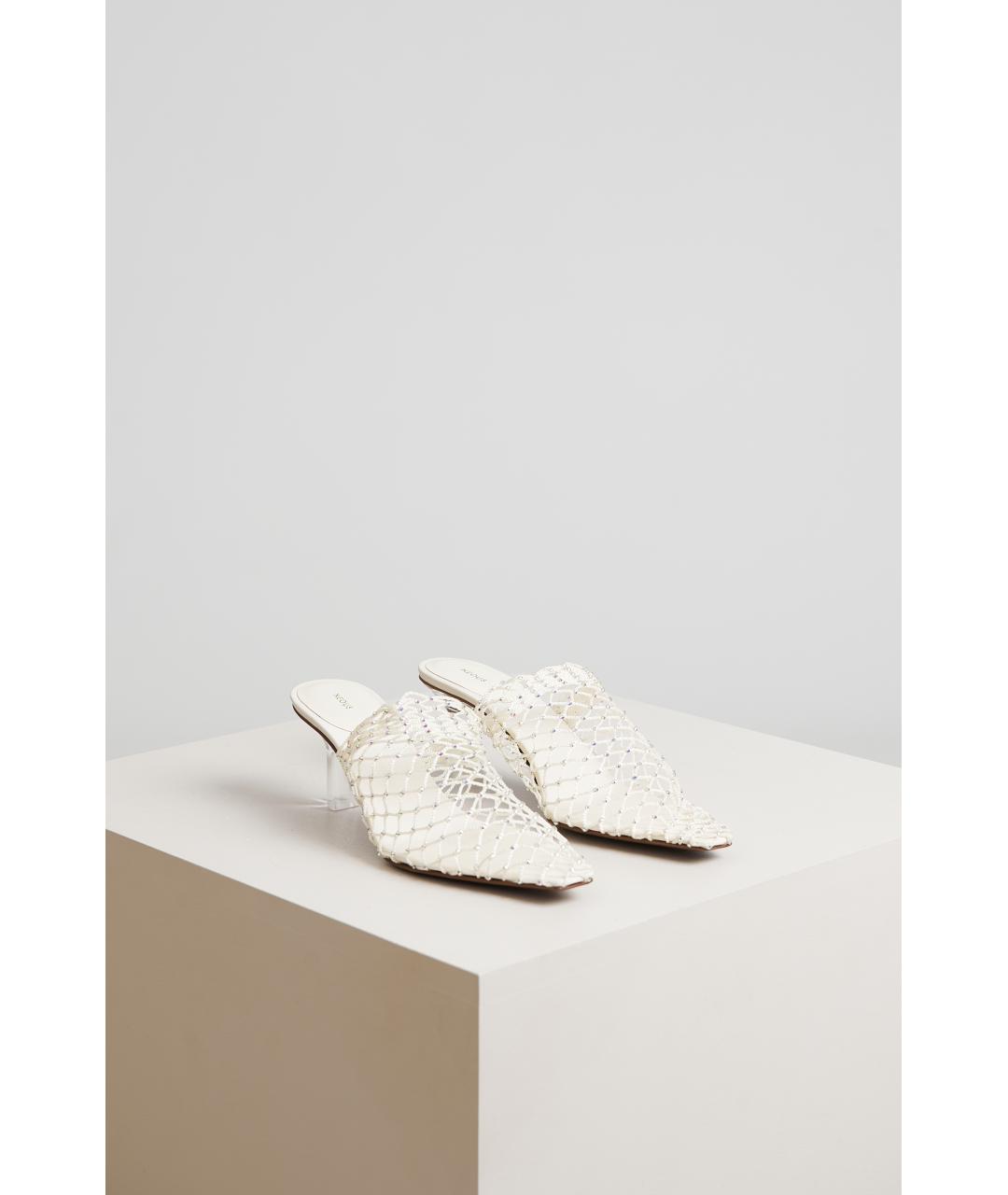 NEOUS Бежевые текстильные мюли, фото 7