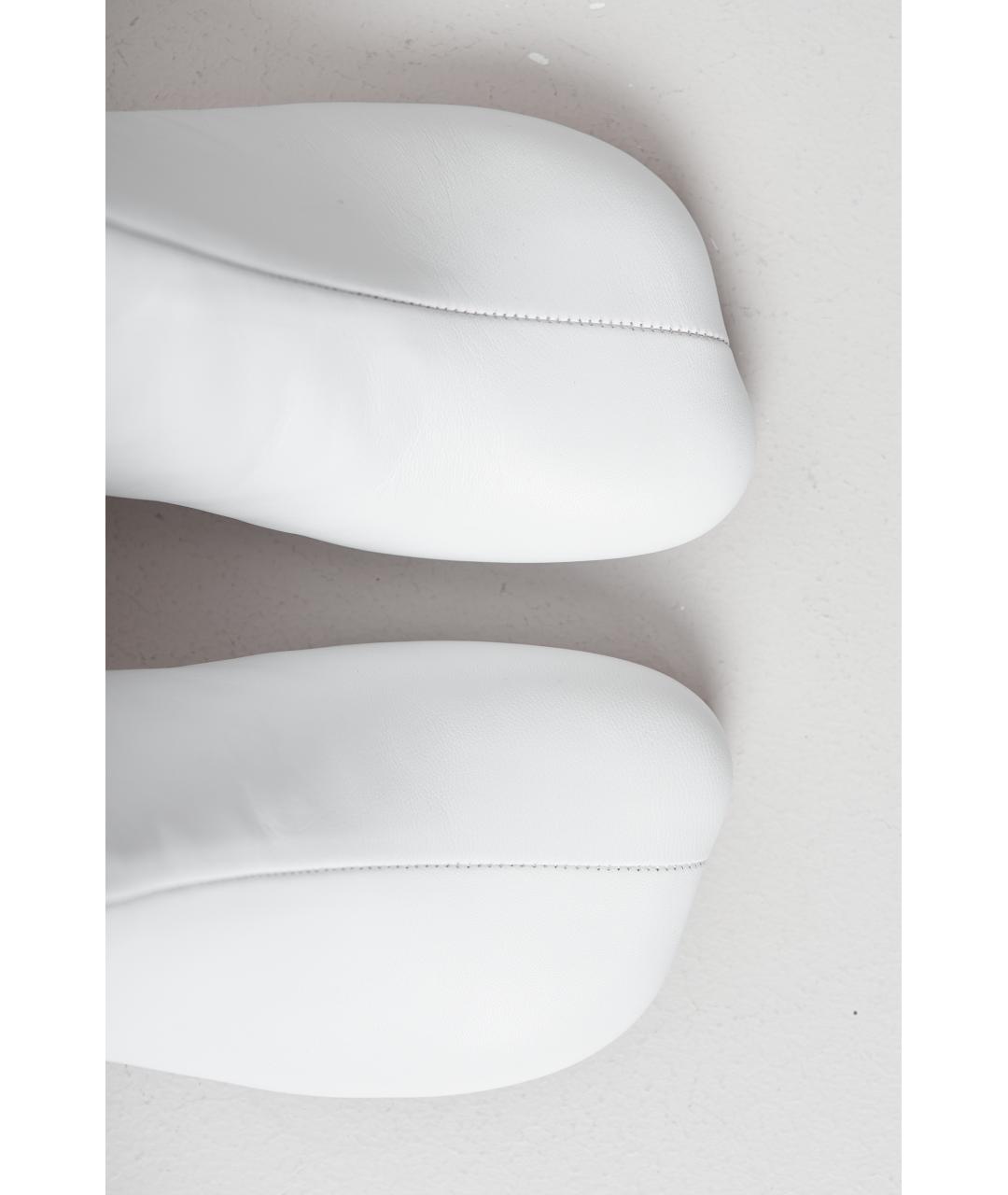MM6 MAISON MARGIELA Белые кожаные ботильоны, фото 4