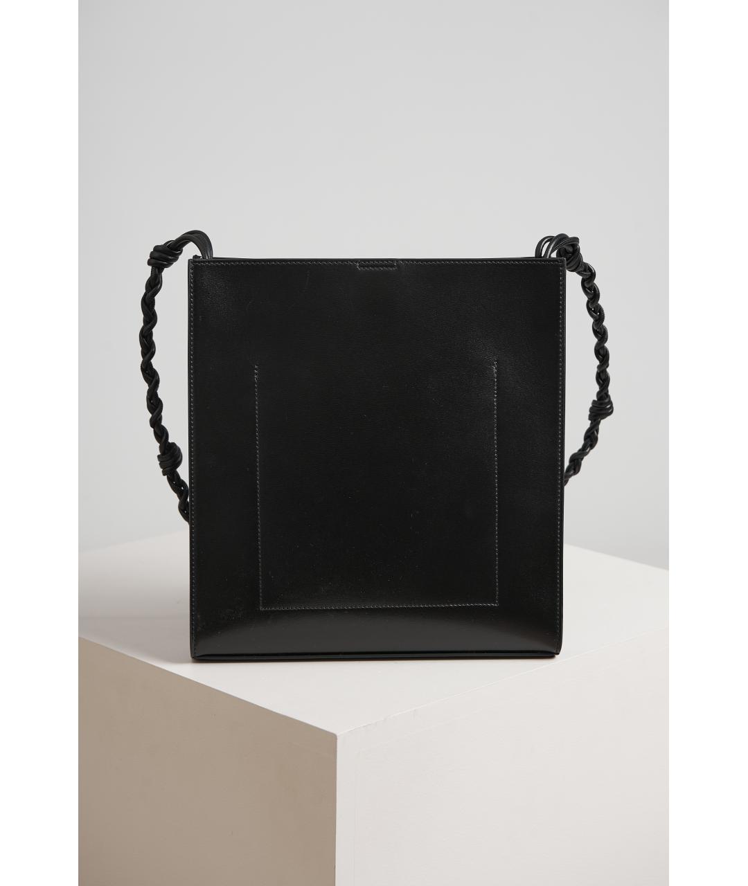 JIL SANDER Черная кожаная сумка через плечо, фото 4