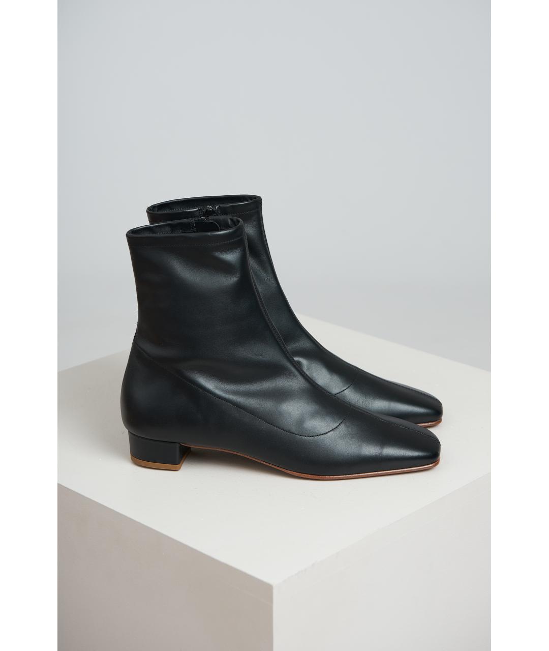 BY FAR Черные кожаные ботинки, фото 2