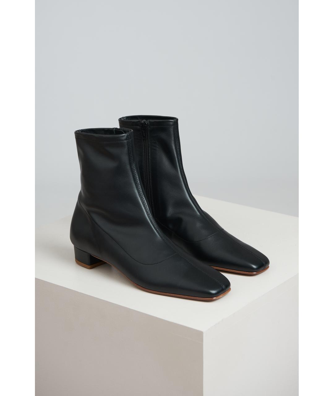 BY FAR Черные кожаные ботинки, фото 6