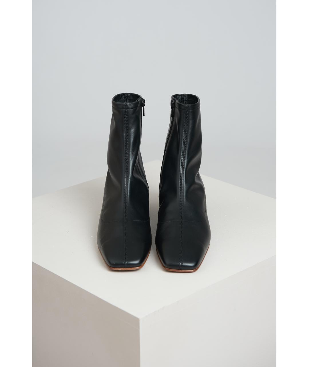 BY FAR Черные кожаные ботинки, фото 4