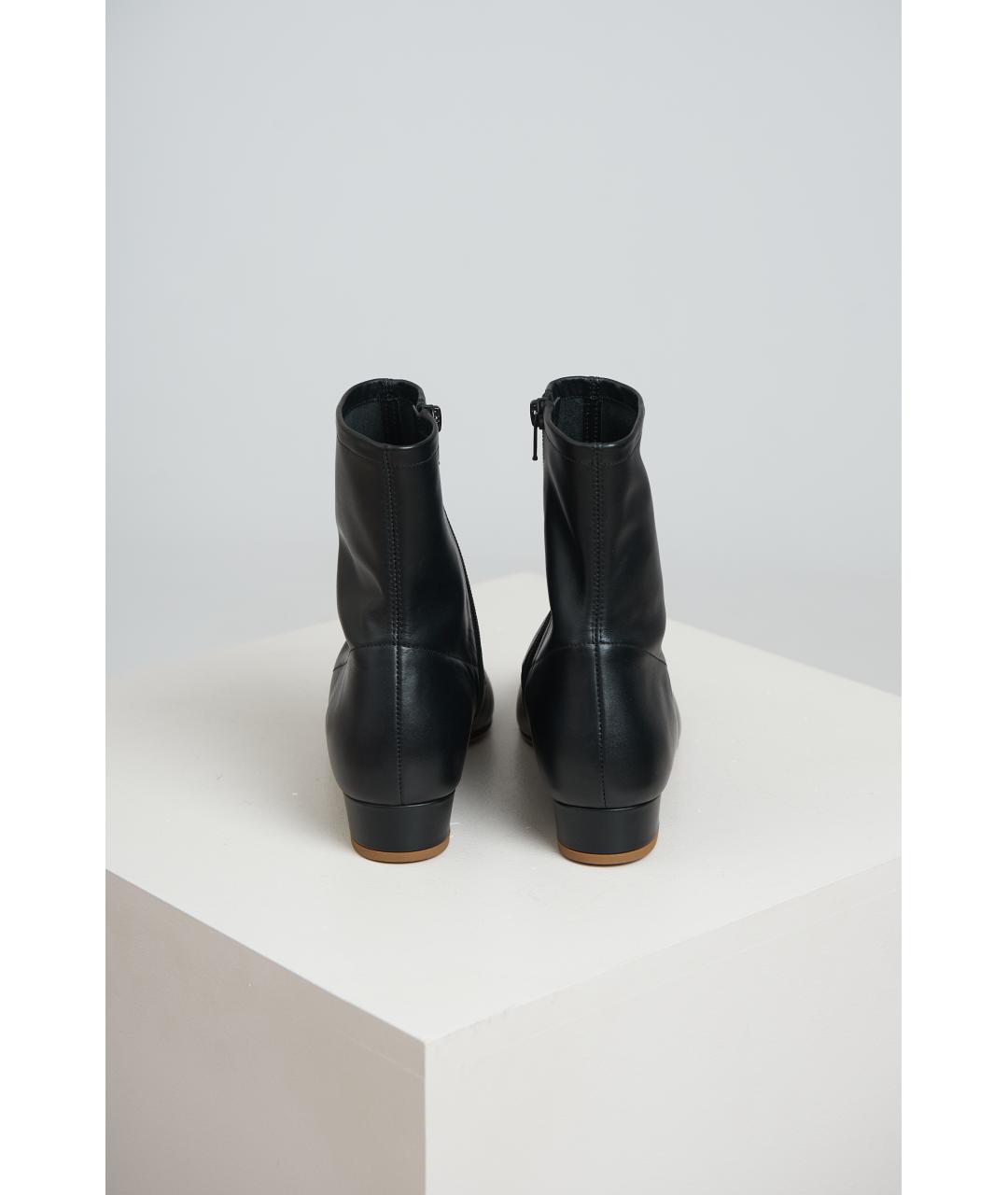 BY FAR Черные кожаные ботинки, фото 3