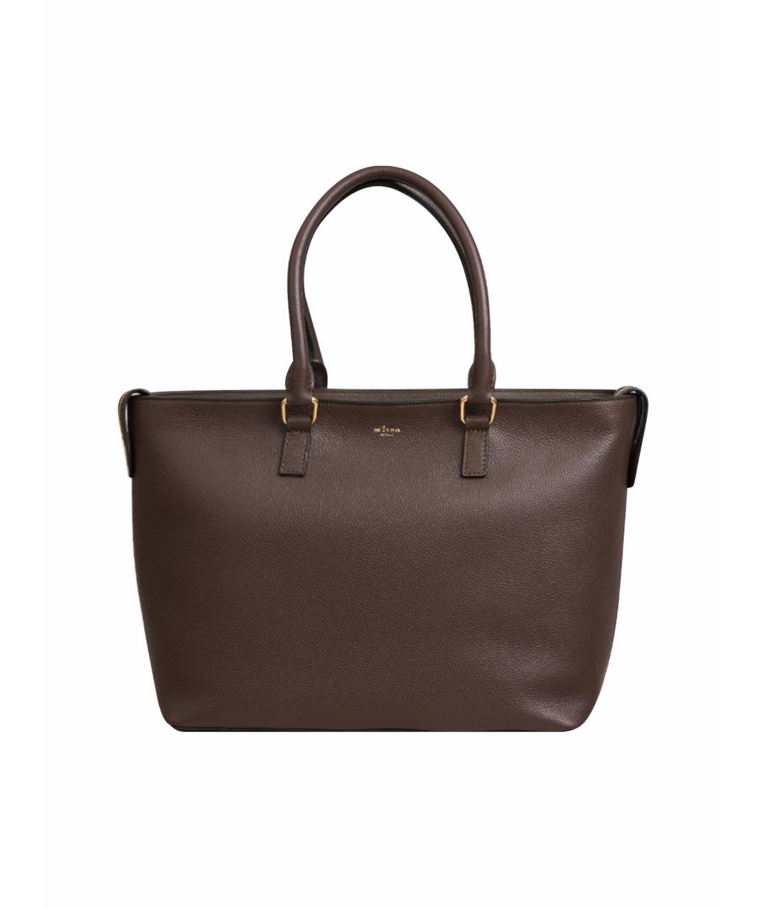 KITON Коричневая кожаная сумка тоут, фото 1