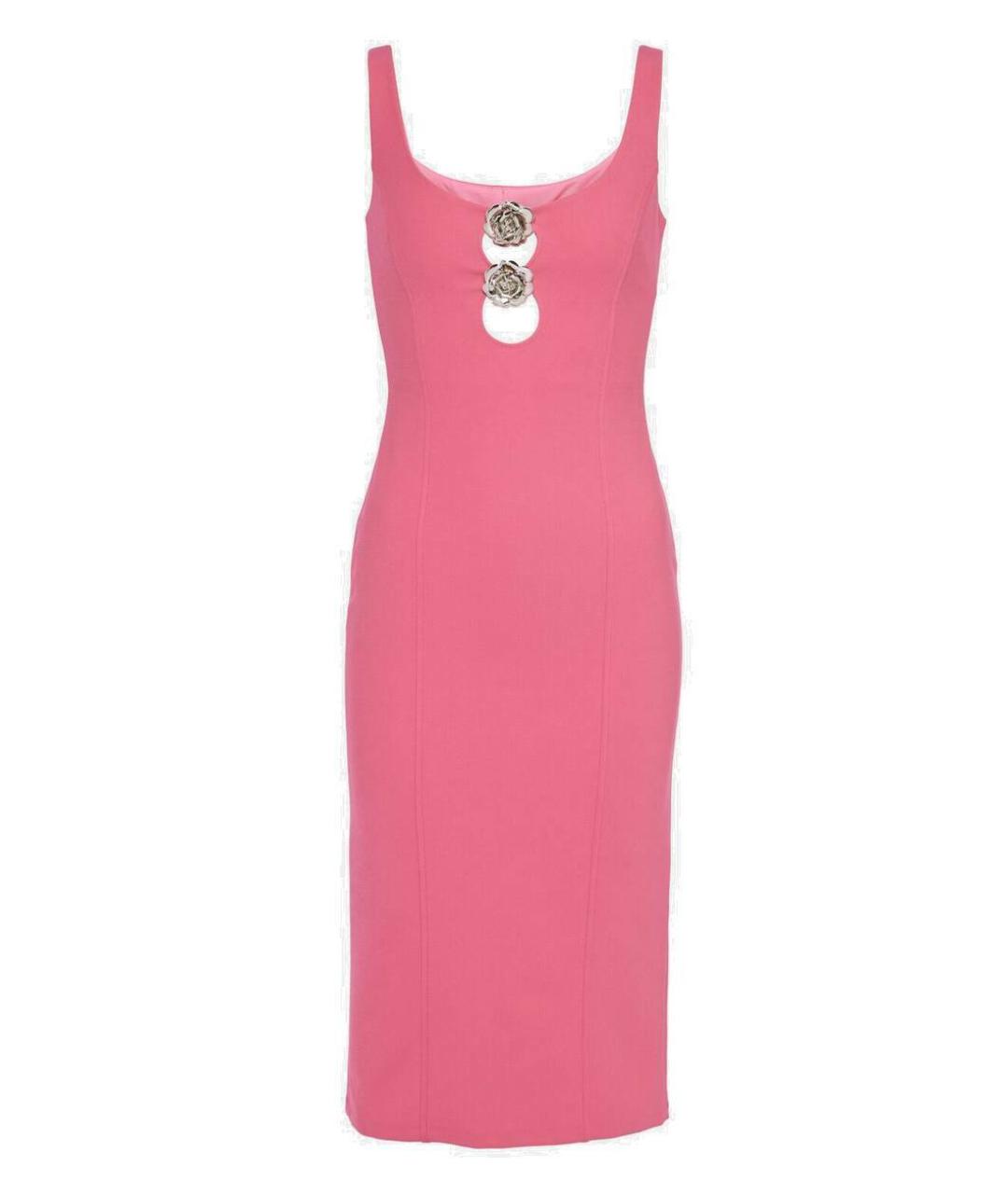 BLUMARINE Фуксия вискозное коктейльное платье, фото 1