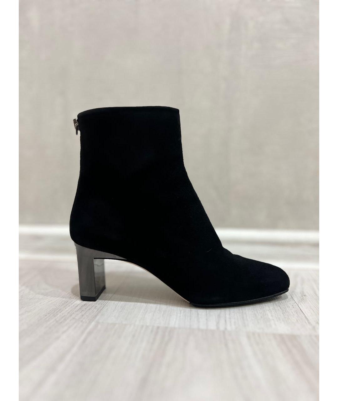 MIU MIU Черные замшевые полусапоги, фото 9