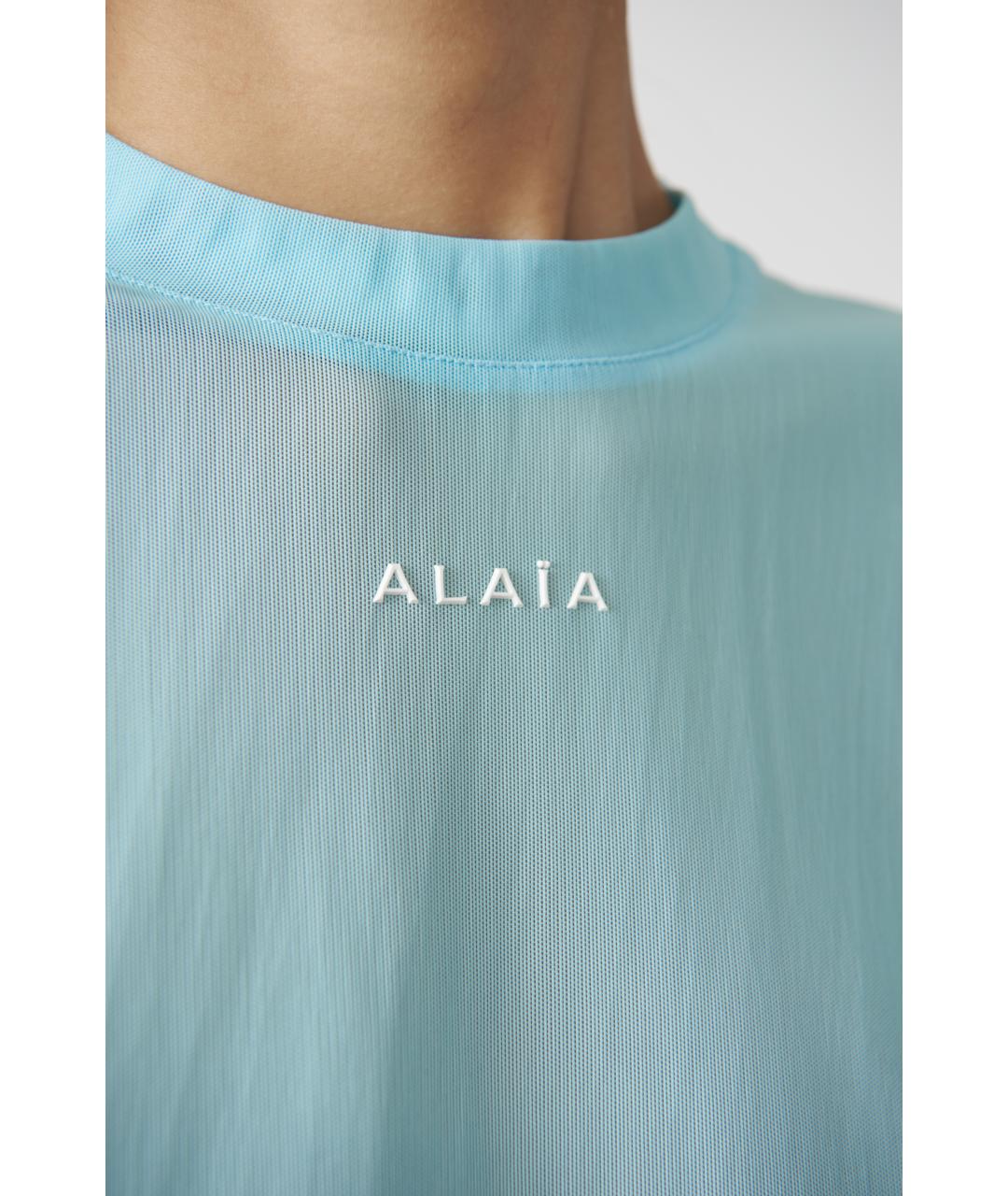 ALAIA Голубая полиамидовая футболка, фото 3