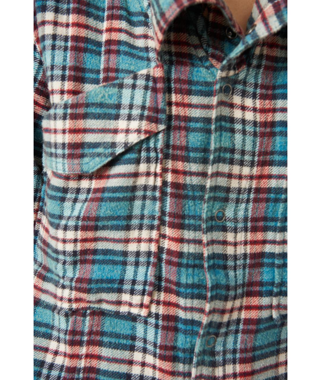 R13 Бирюзовая хлопковая рубашка, фото 4