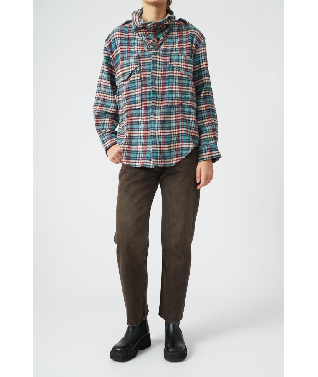 R13 Бирюзовая хлопковая рубашка, фото 2