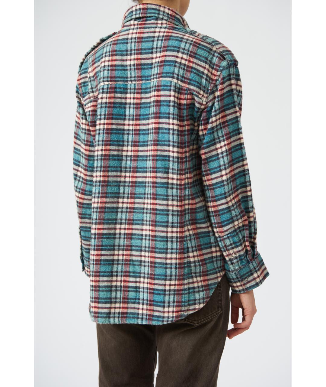 R13 Бирюзовая хлопковая рубашка, фото 5