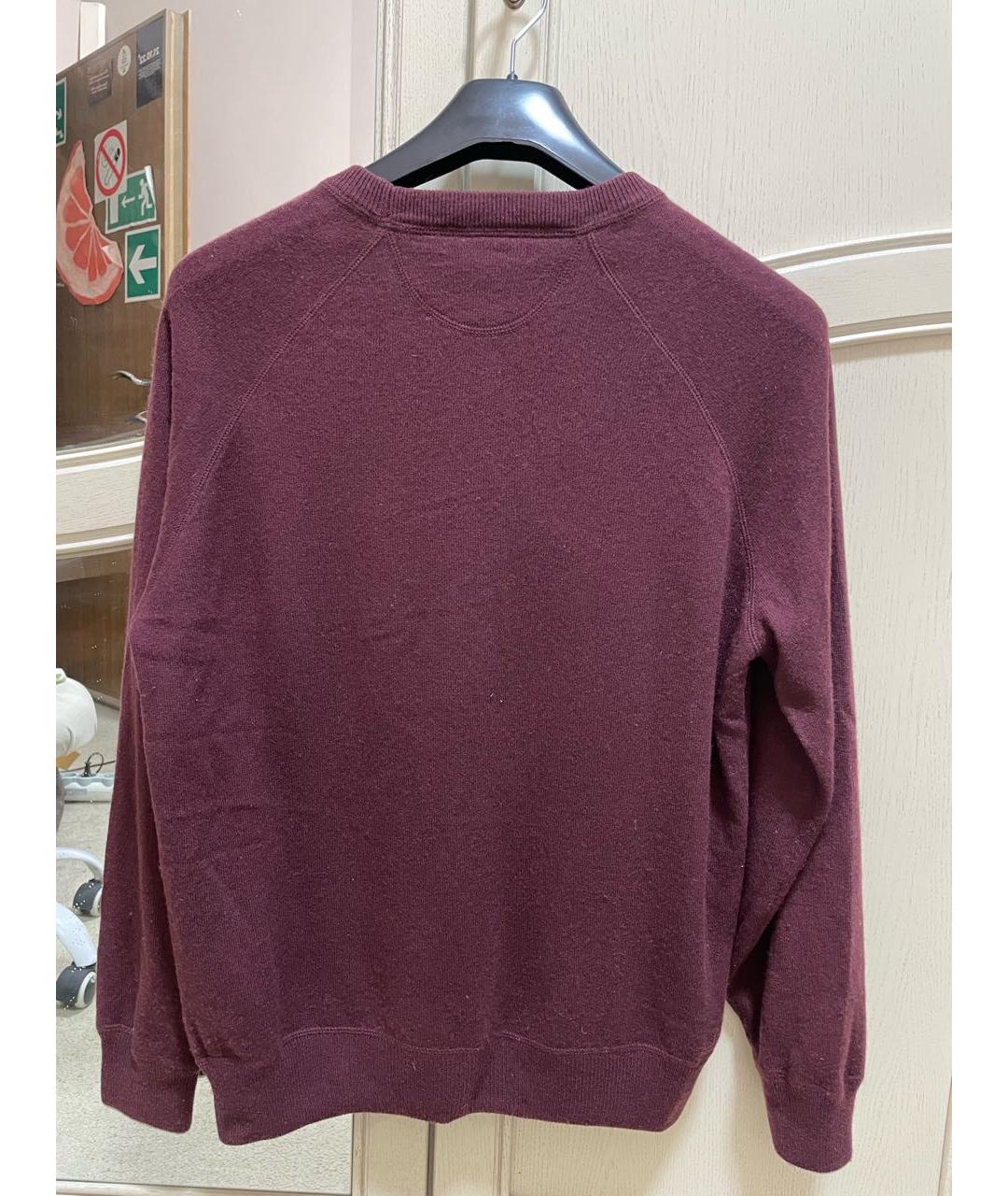 BRUNELLO CUCINELLI Бордовый кашемировый джемпер / свитер, фото 2