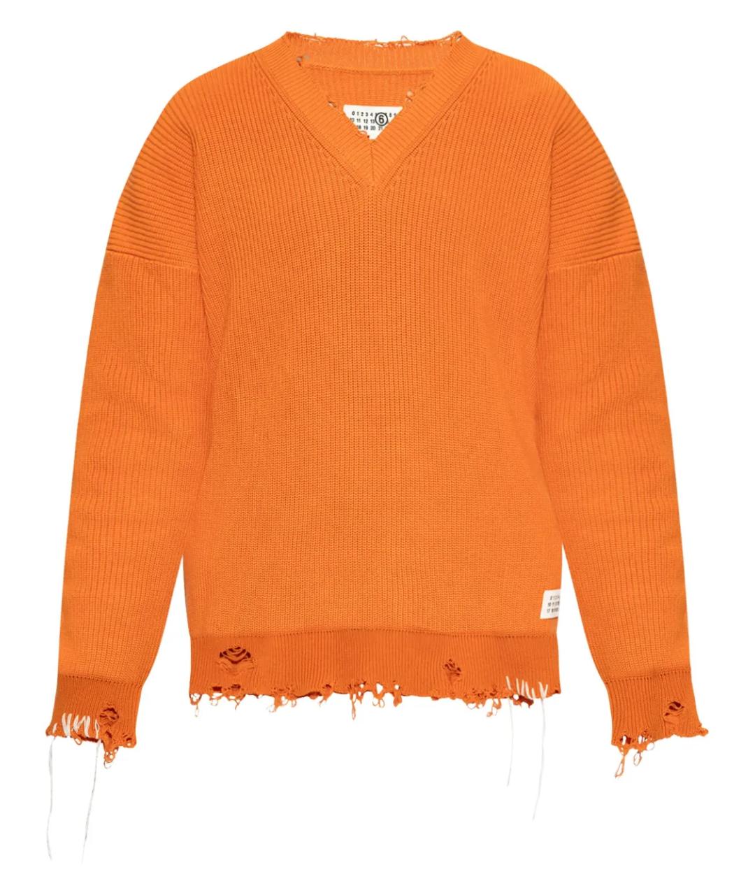 MM6 MAISON MARGIELA Оранжевый хлопковый джемпер / свитер, фото 1