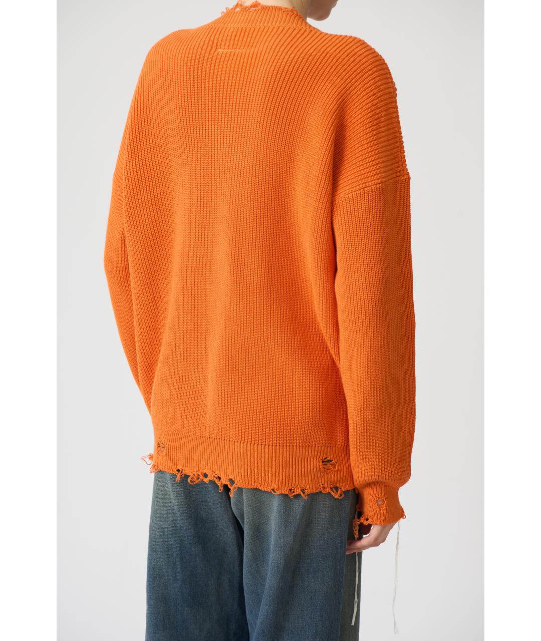 MM6 MAISON MARGIELA Оранжевый хлопковый джемпер / свитер, фото 5