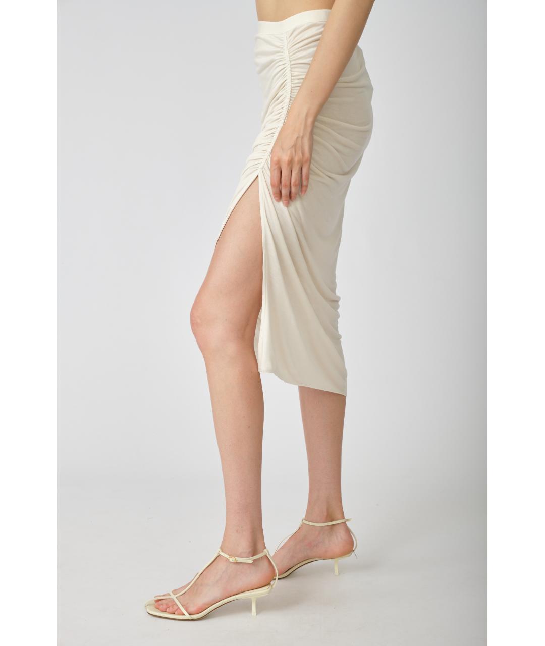 RICK OWENS Вискозная юбка миди, фото 2