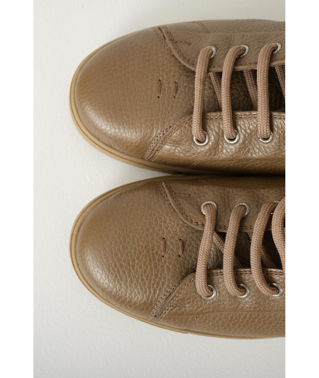 GIANVITO ROSSI Бежевые кожаные ботинки, фото 5