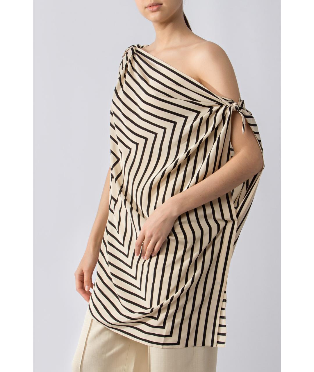 TOTEME Бежевая шелковая блузы, фото 3