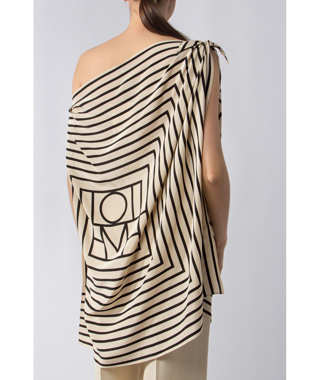 TOTEME Бежевая шелковая блузы, фото 4