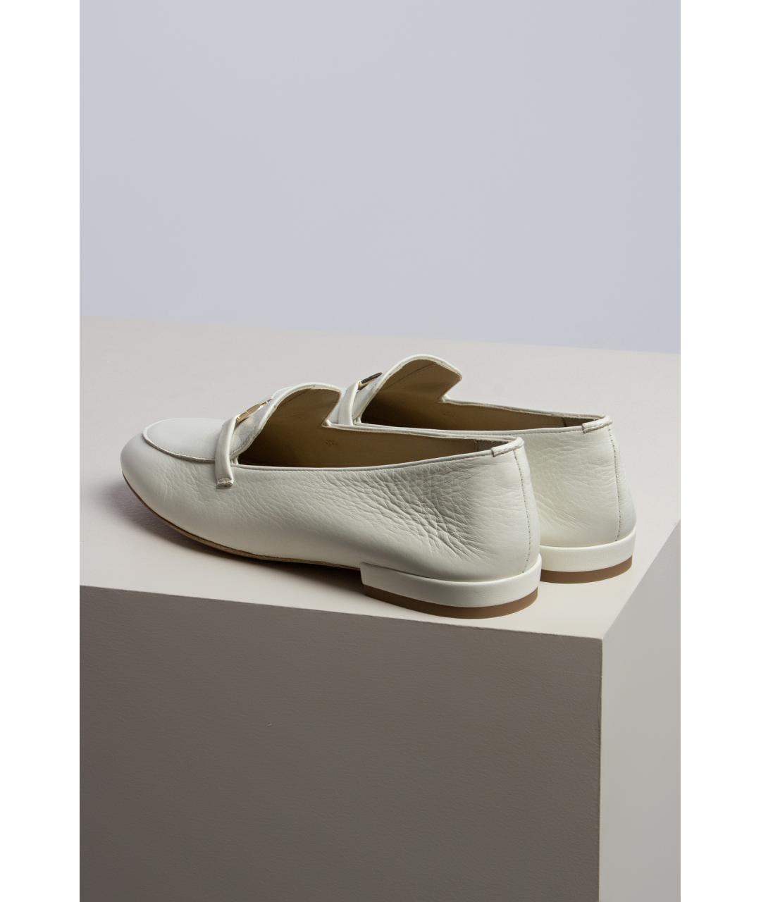 KITON Белые кожаные лоферы, фото 3