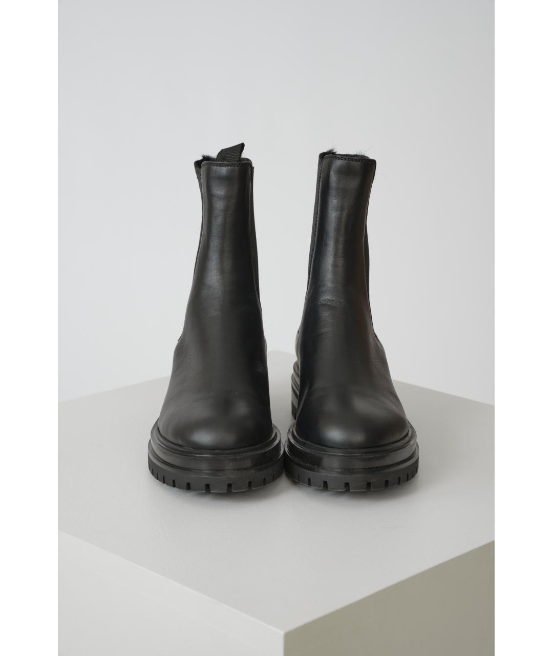 GIANVITO ROSSI Черные кожаные ботинки, фото 4