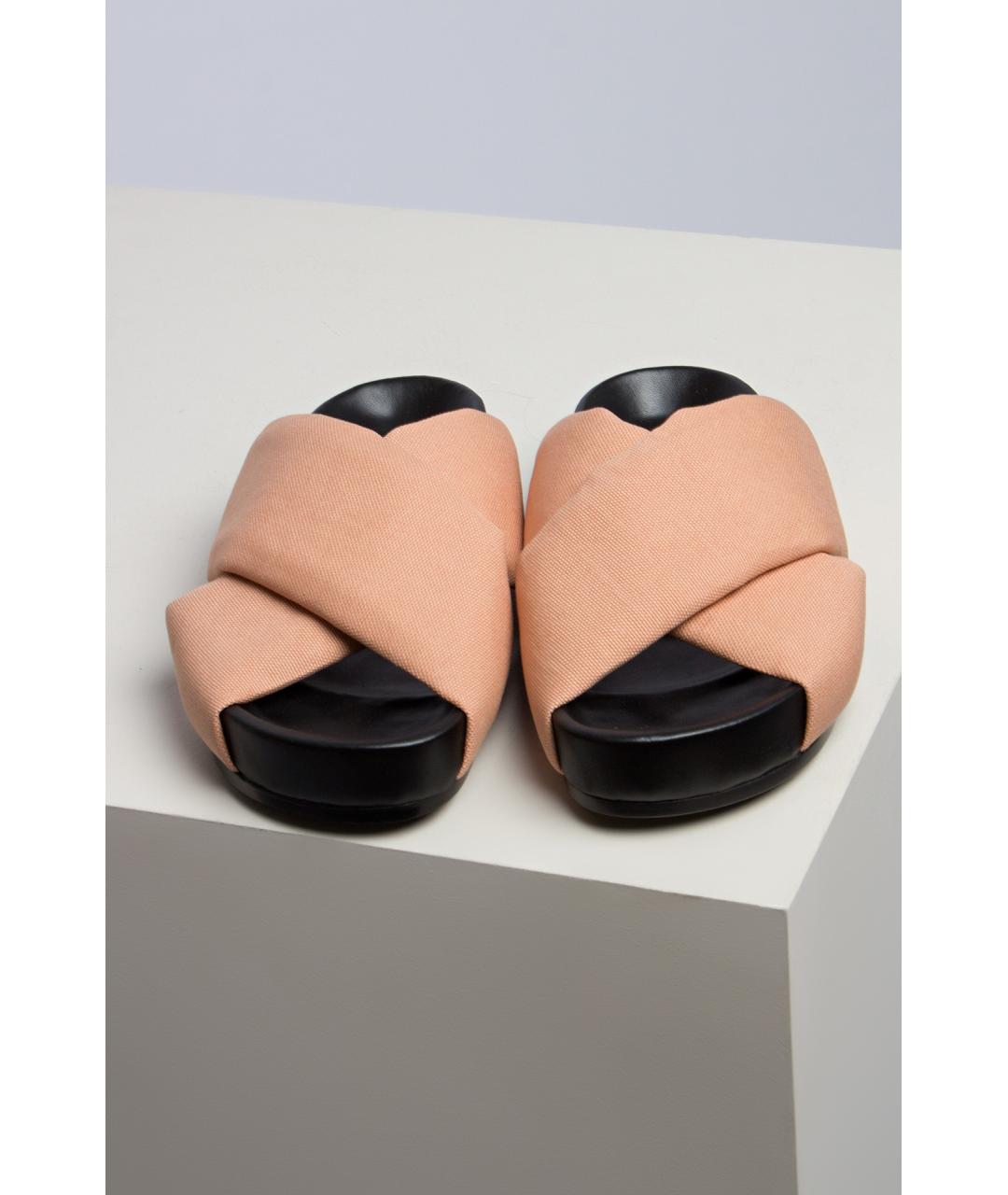 JIL SANDER Бежевые кожаные босоножки, фото 3