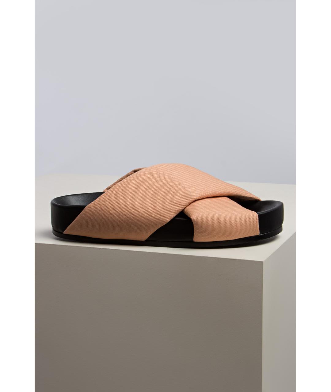 JIL SANDER Бежевые кожаные босоножки, фото 5