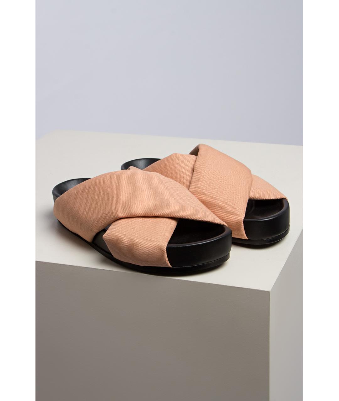 JIL SANDER Бежевые кожаные босоножки, фото 2