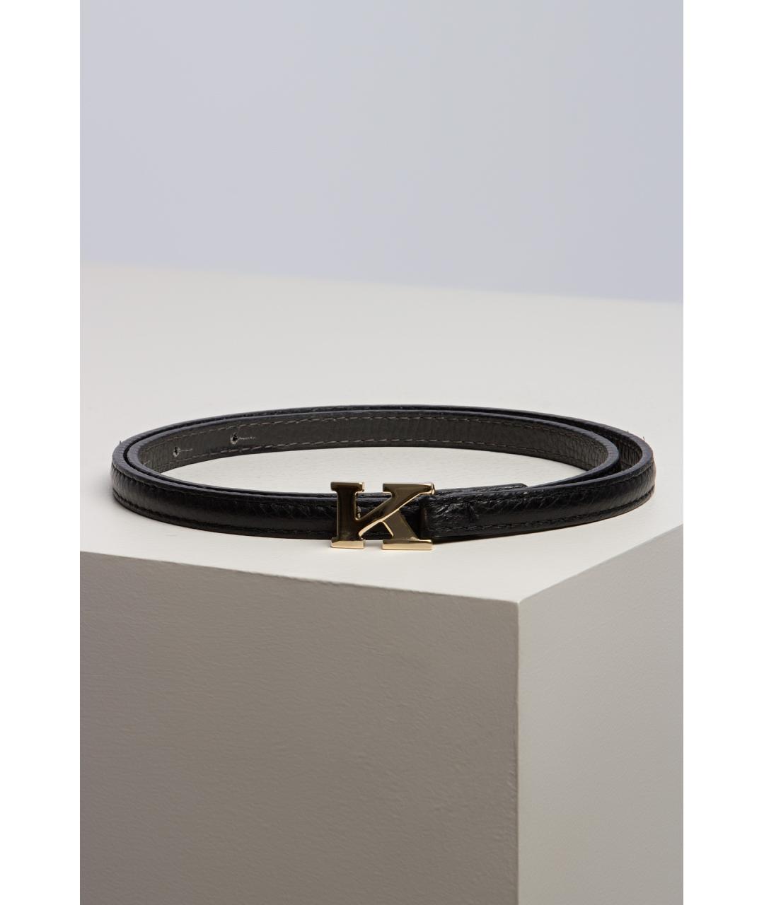 KITON Черный кожаный ремень, фото 2