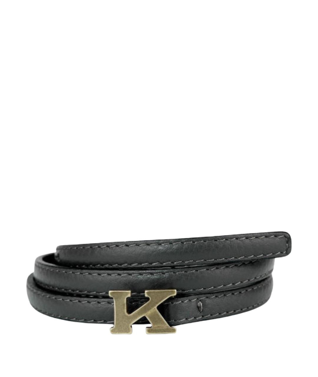 KITON Черный кожаный ремень, фото 1