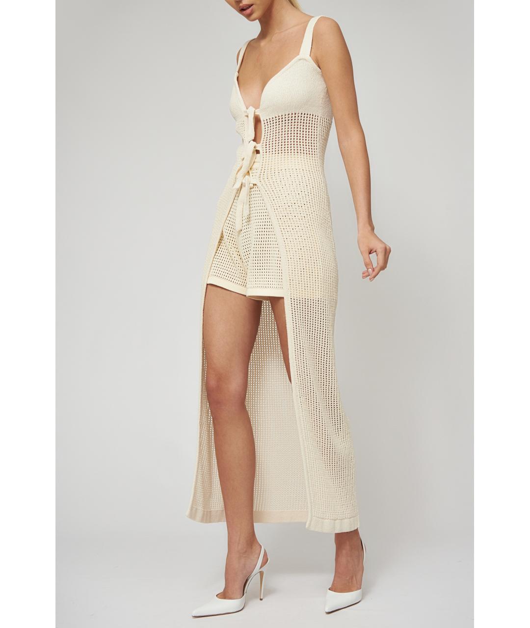 NANUSHKA Бежевое хлопковое платье, фото 4