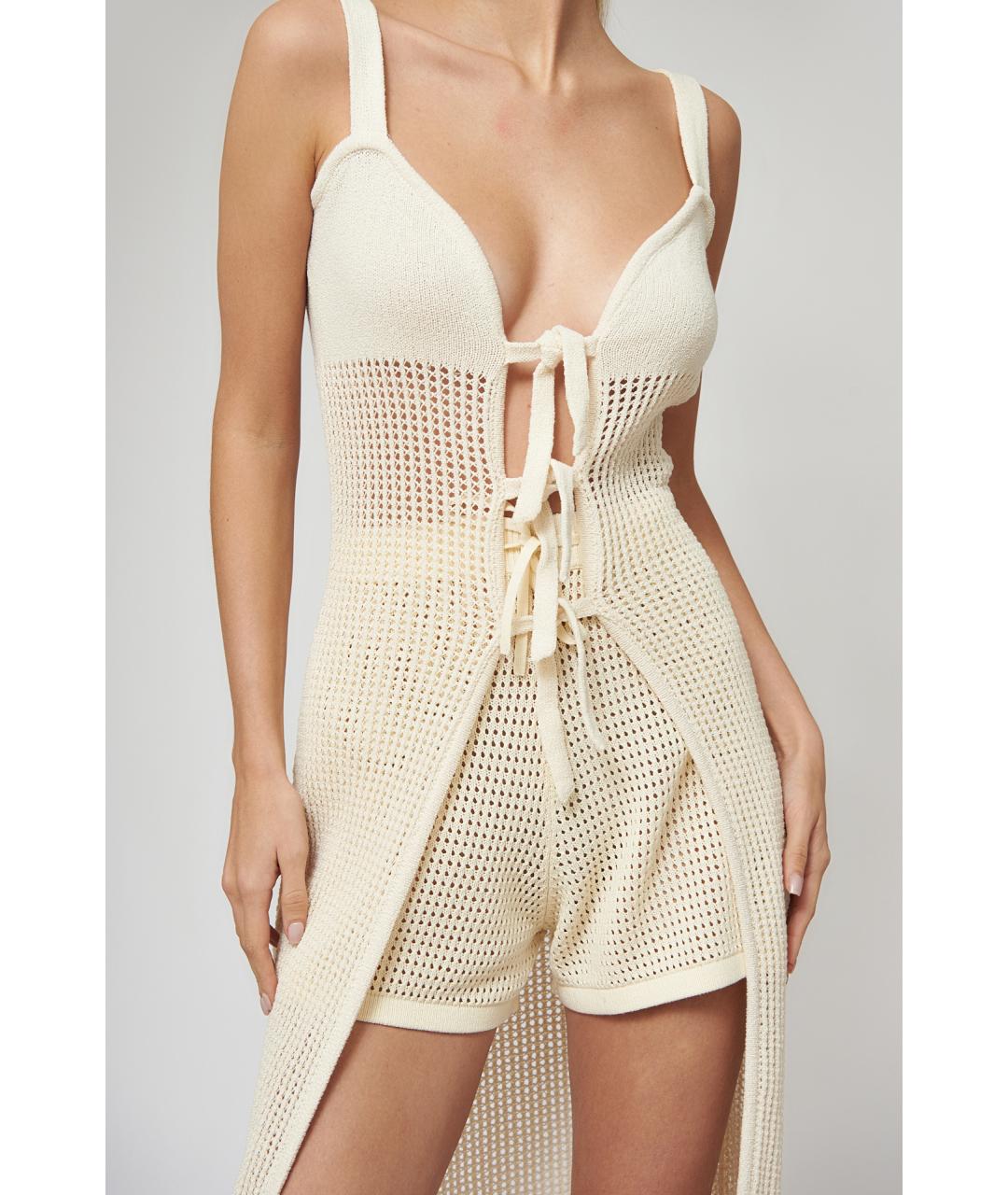 NANUSHKA Бежевое хлопковое платье, фото 6