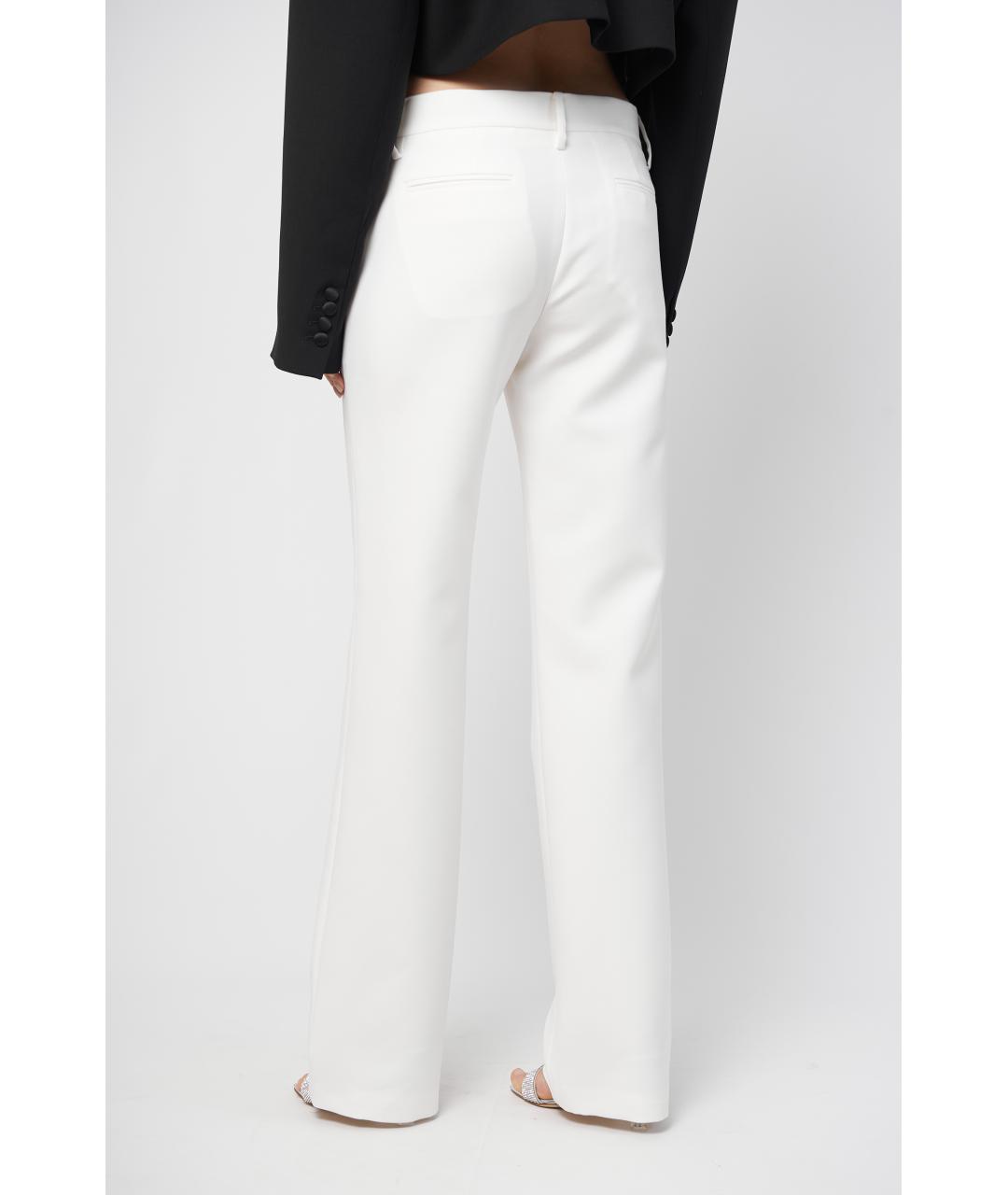 MAGDA BUTRYM Белые шерстяные прямые брюки, фото 3