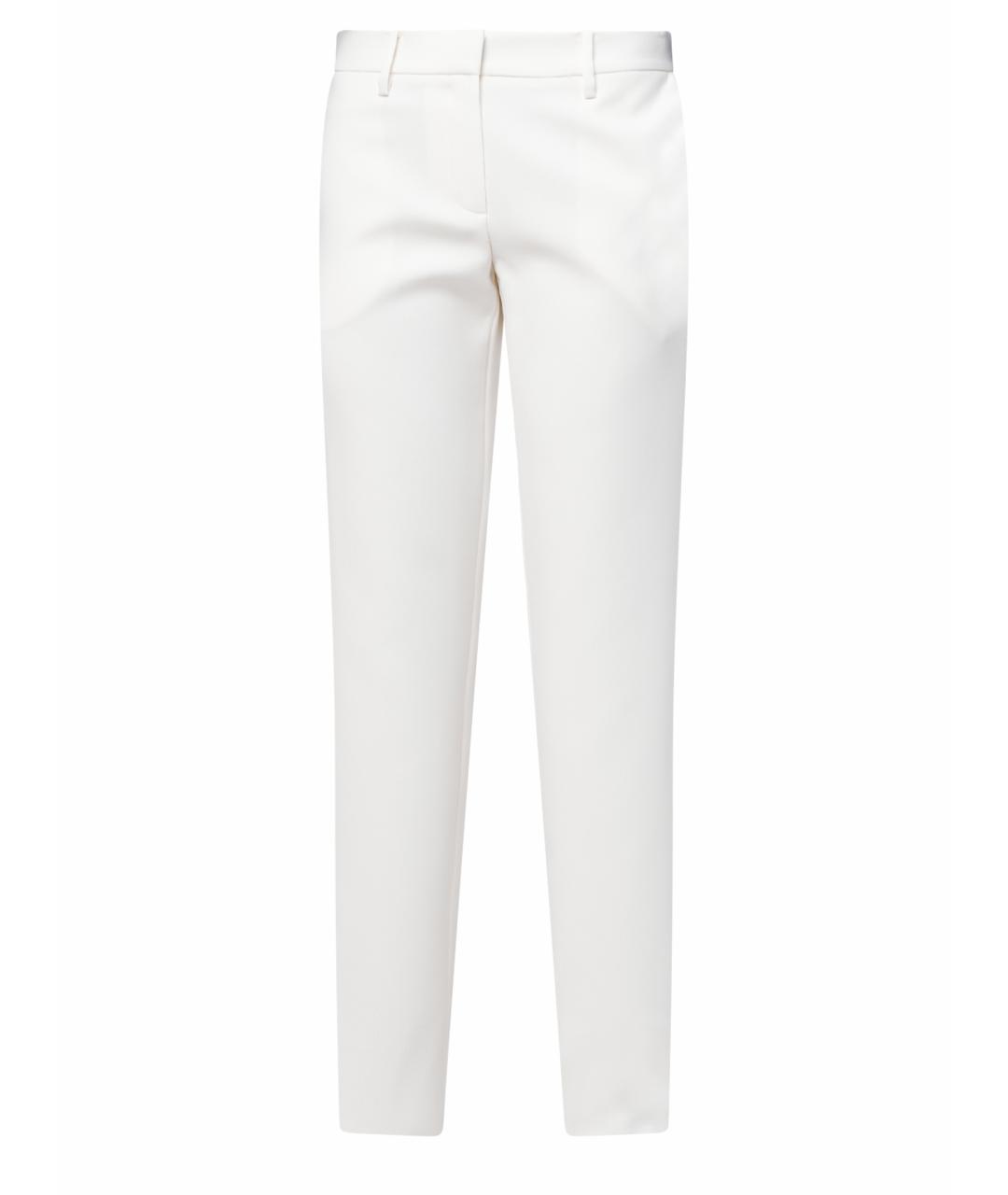 MAGDA BUTRYM Белые шерстяные прямые брюки, фото 1