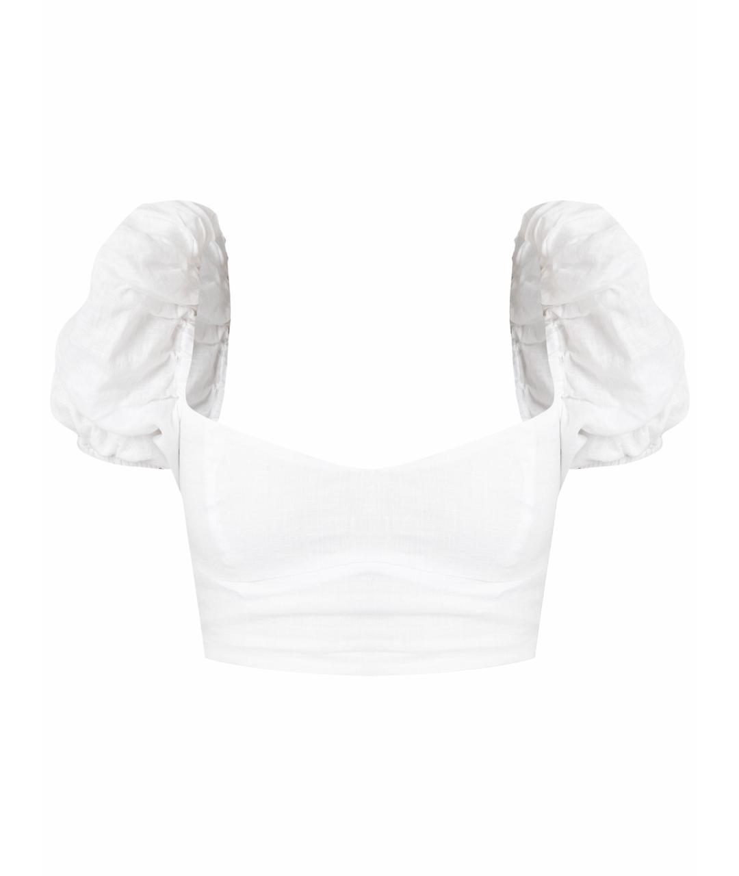 MC2 SAINT BARTH Белая льняная майка, фото 1