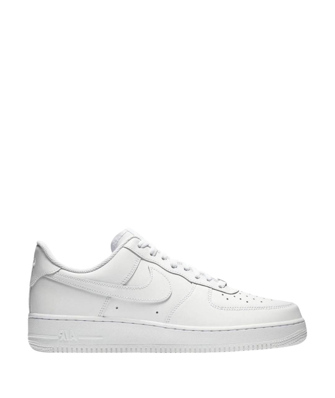 NIKE Белые низкие кроссовки / кеды из искусственной кожи, фото 1