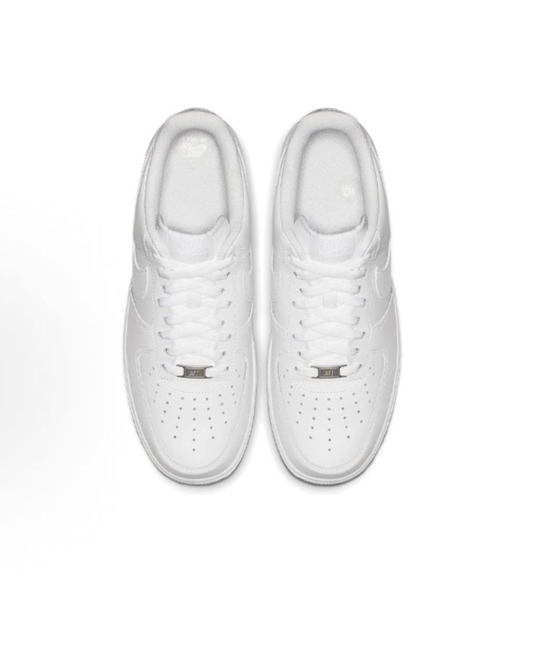 NIKE Белые низкие кроссовки / кеды из искусственной кожи, фото 2