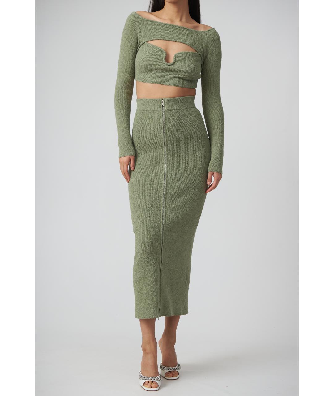 NANUSHKA Хаки хлопковый джемпер / свитер, фото 3