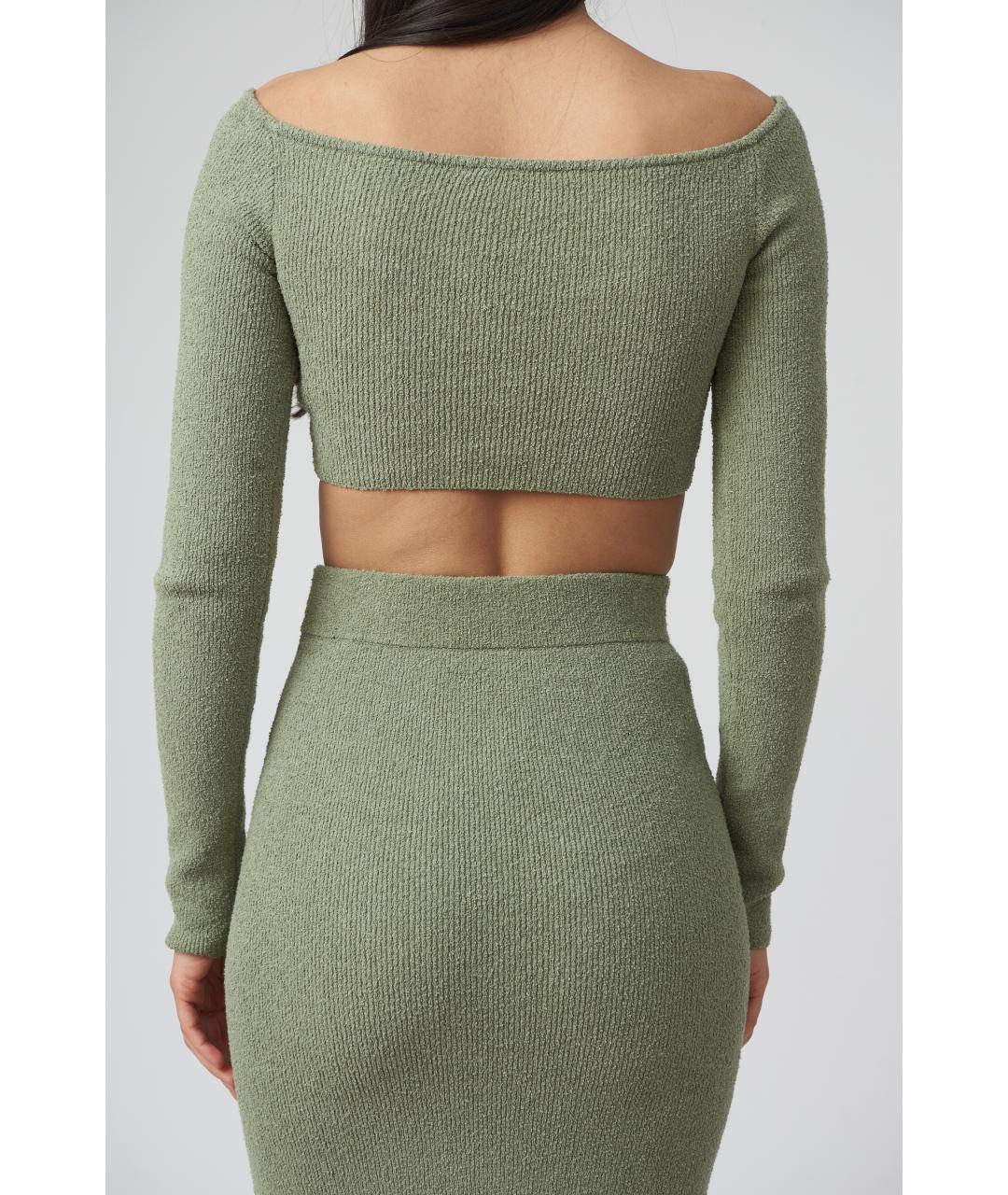 NANUSHKA Хаки хлопковый джемпер / свитер, фото 5