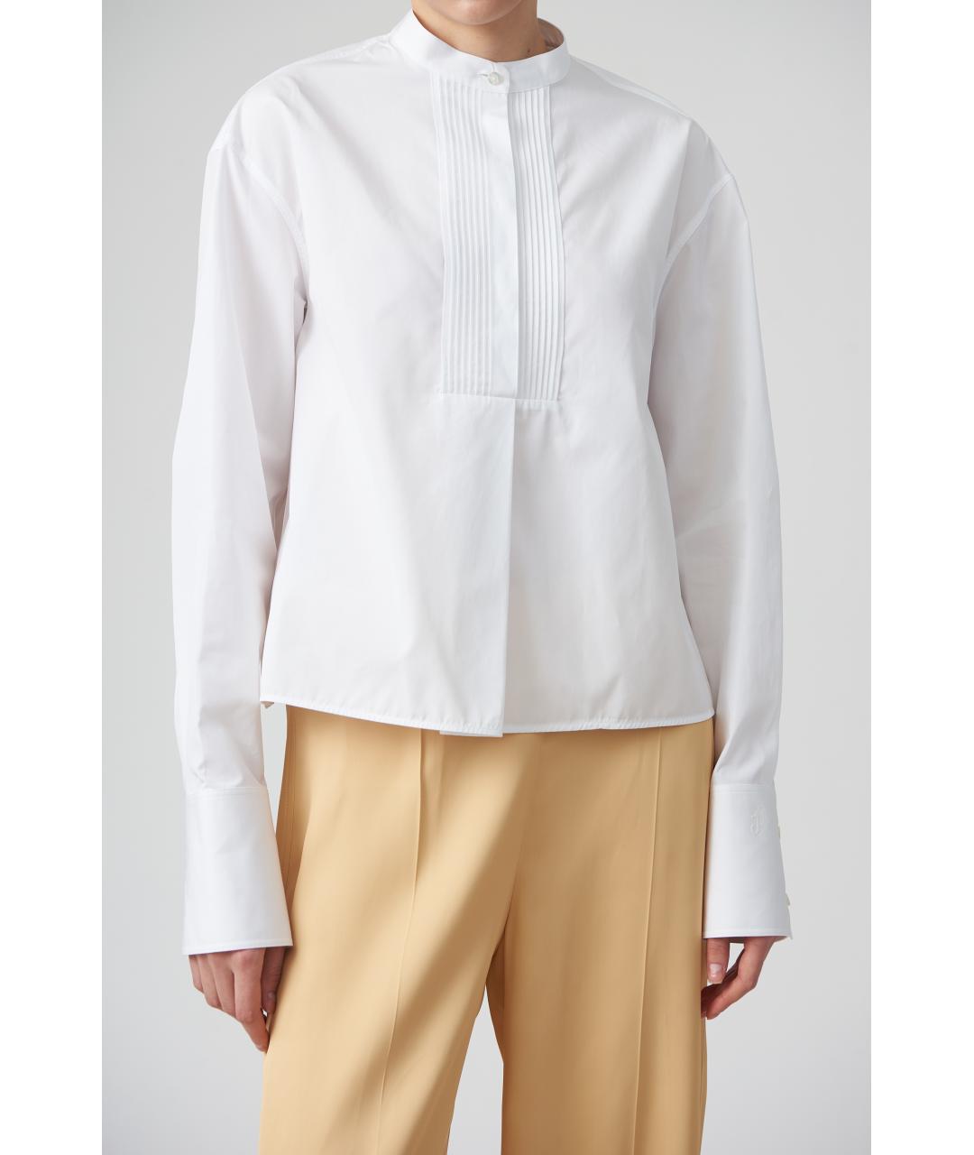 JIL SANDER Белая хлопковая рубашка, фото 2