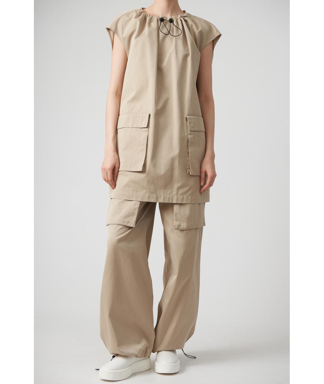 MM6 MAISON MARGIELA Бежевая хлопковая блузы, фото 2