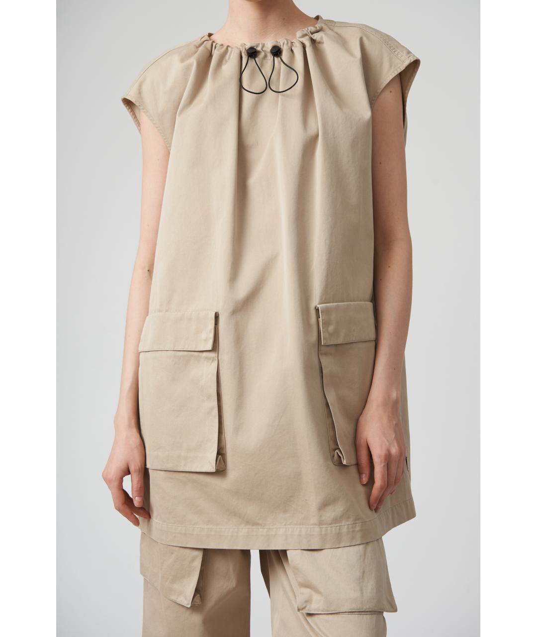 MM6 MAISON MARGIELA Бежевая хлопковая блузы, фото 3