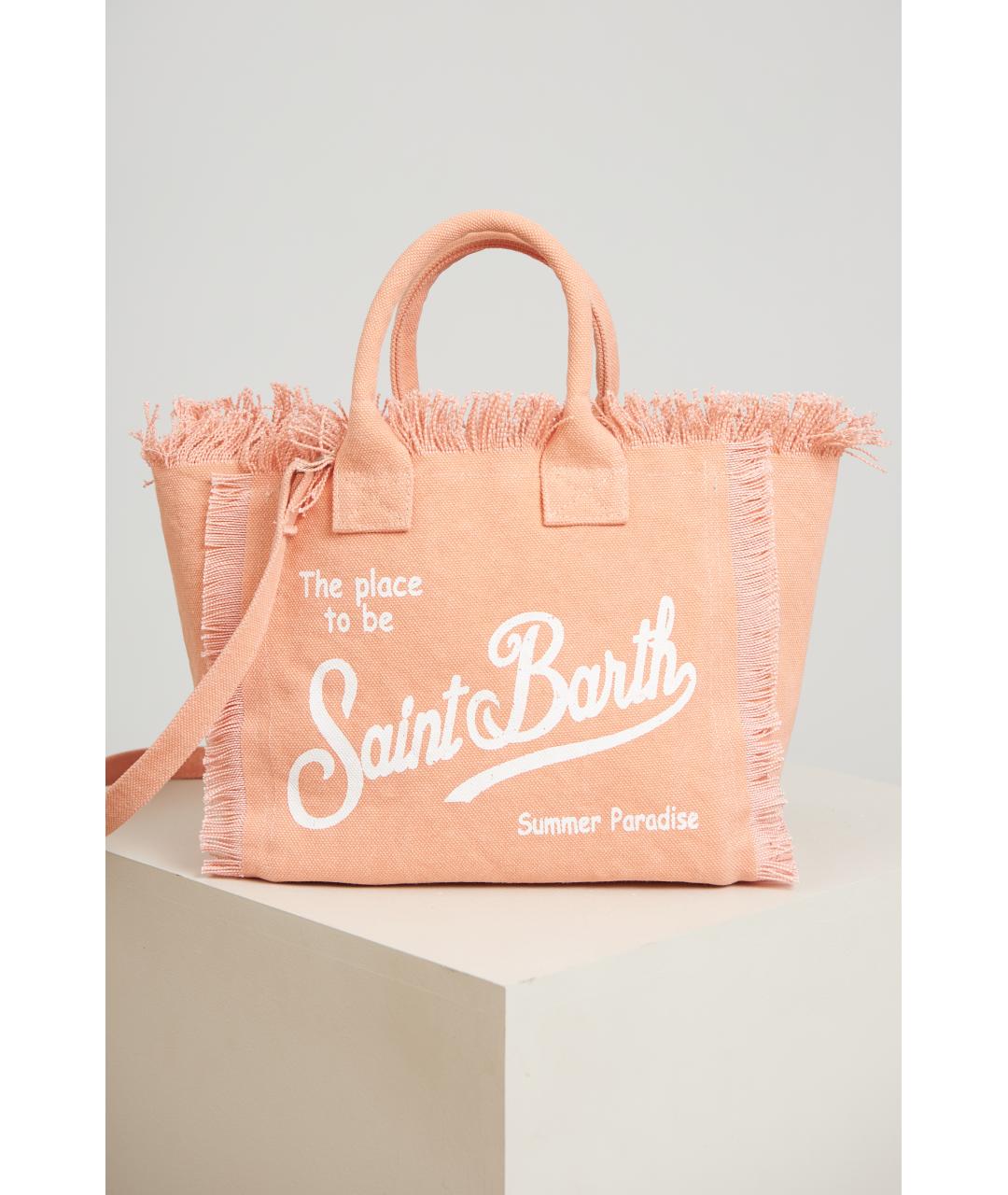 MC2 SAINT BARTH Розовая тканевая сумка через плечо, фото 4