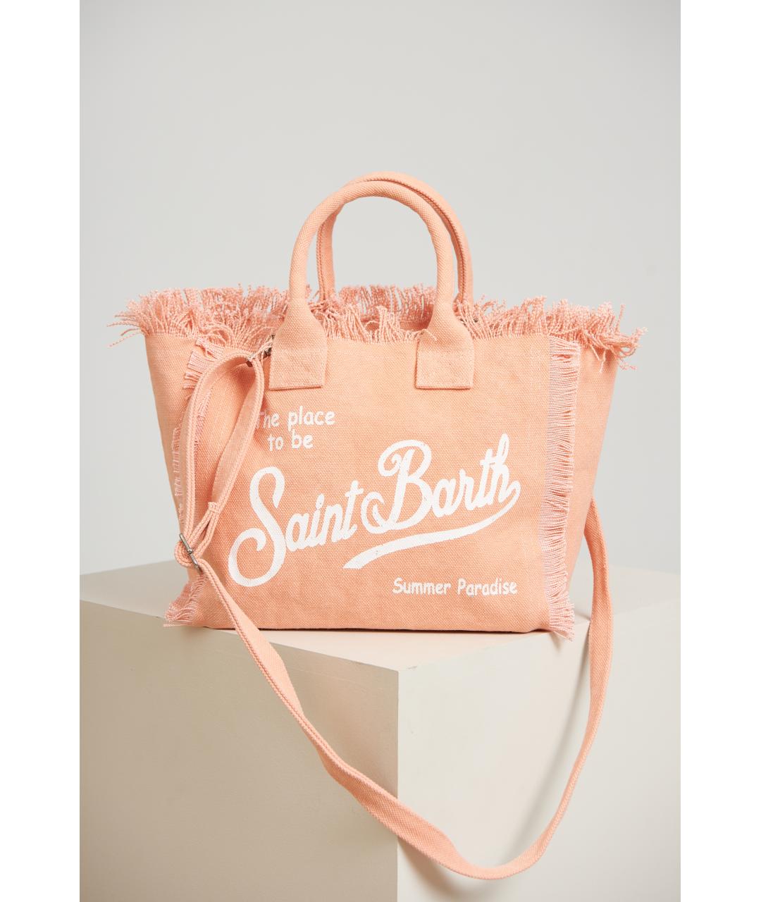 MC2 SAINT BARTH Розовая тканевая сумка через плечо, фото 6