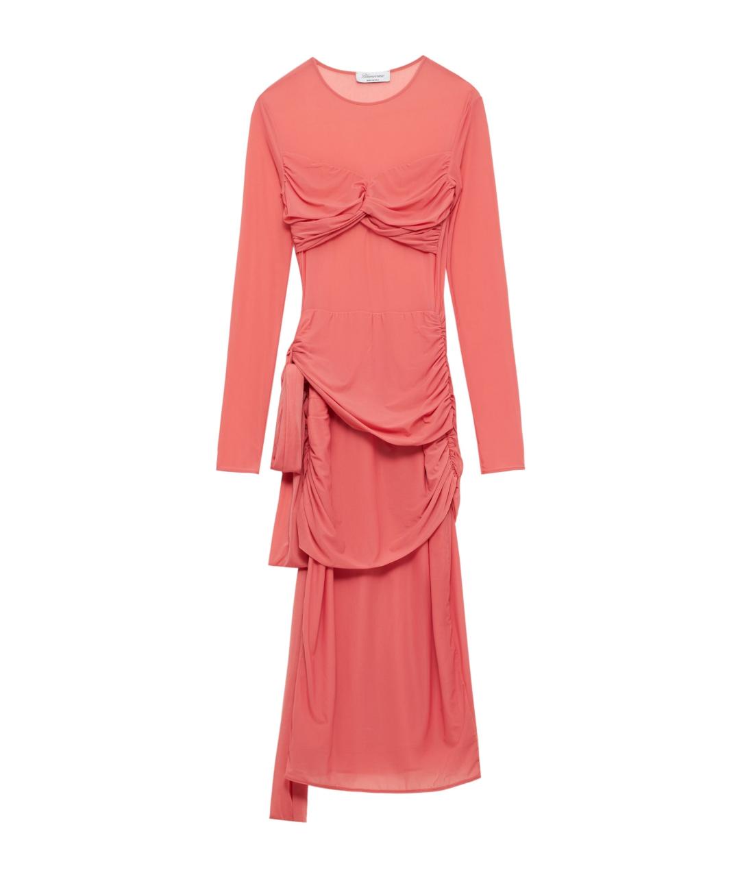 BLUMARINE Розовое полиамидовое вечернее платье, фото 1