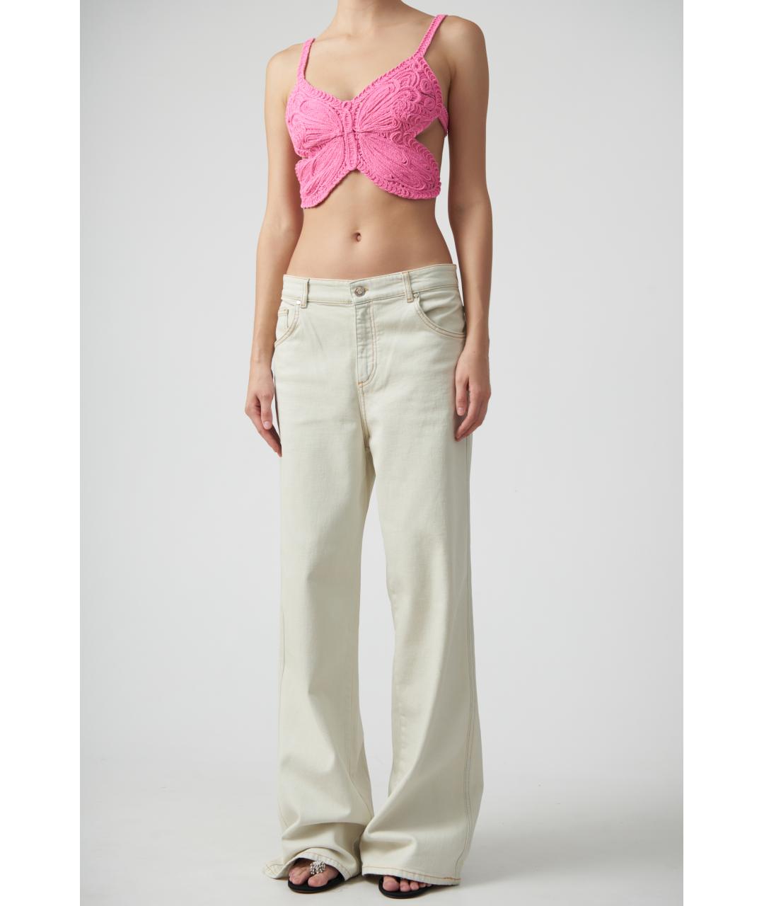 BLUMARINE Розовая хлопковая майка, фото 2