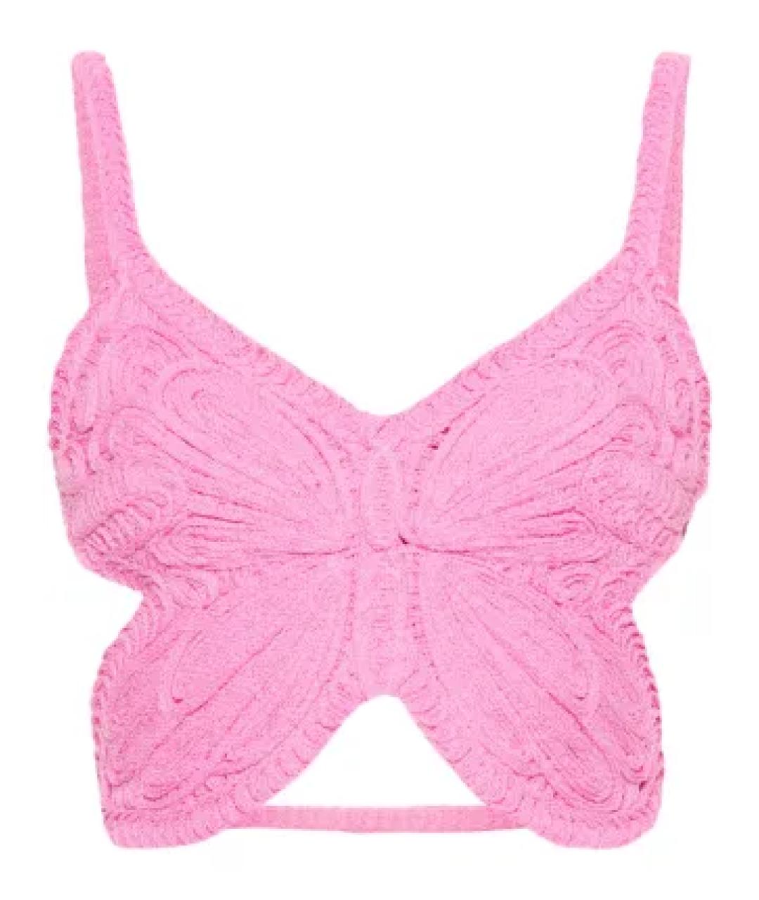 BLUMARINE Розовая хлопковая майка, фото 1